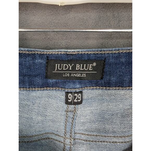 Judy Blue Jeans Womens 9/29 Blue Skinny Fit Stretch Distressed Denim - Picture 8 of 13